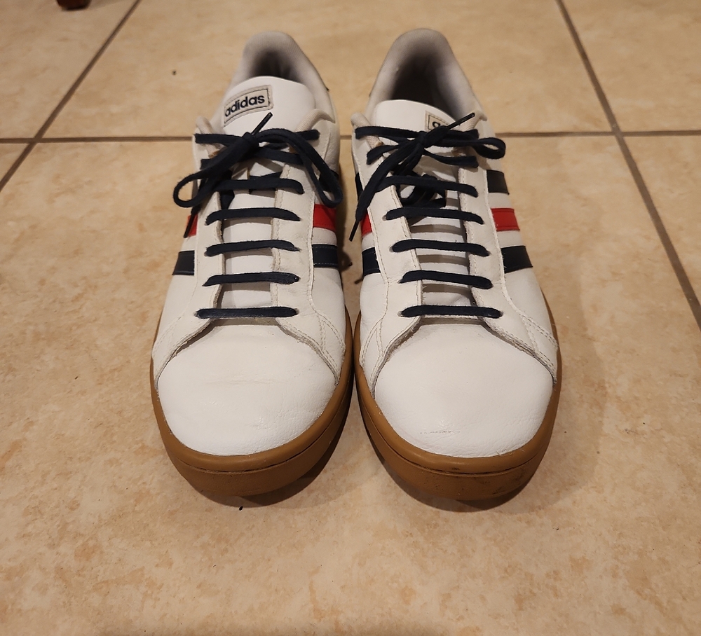 Adidas Red White & Blue Stripe Sneakers size 12.